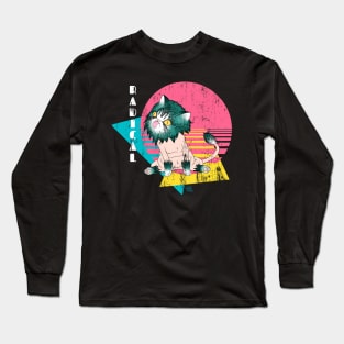 Radical 80s Cat Long Sleeve T-Shirt